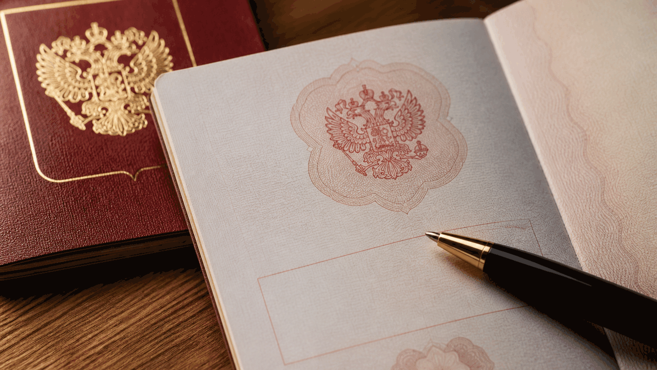 Российский подросток вместо подписи в паспорте ...